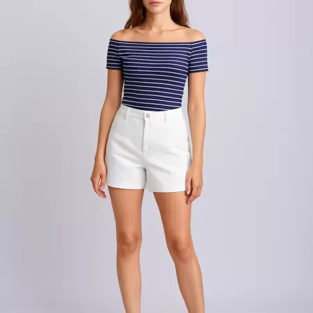 Blusa Ombro a Ombro Listrada